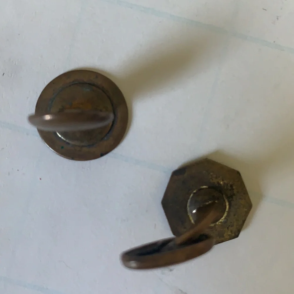 Lot of 8 Antique Collar Buttons Early 1900s Detachable Collar Studs 1908 Patent